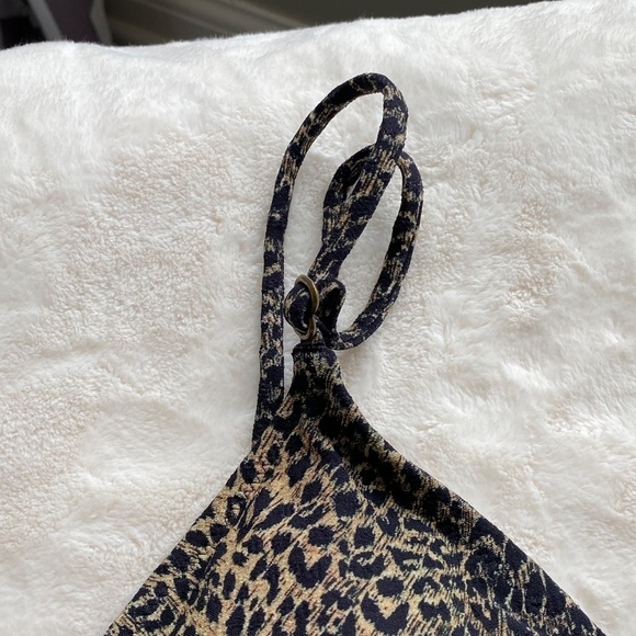 New! Free People Thrills Animal wayward triangle string bikini top 14782 - Picture 8 of 12